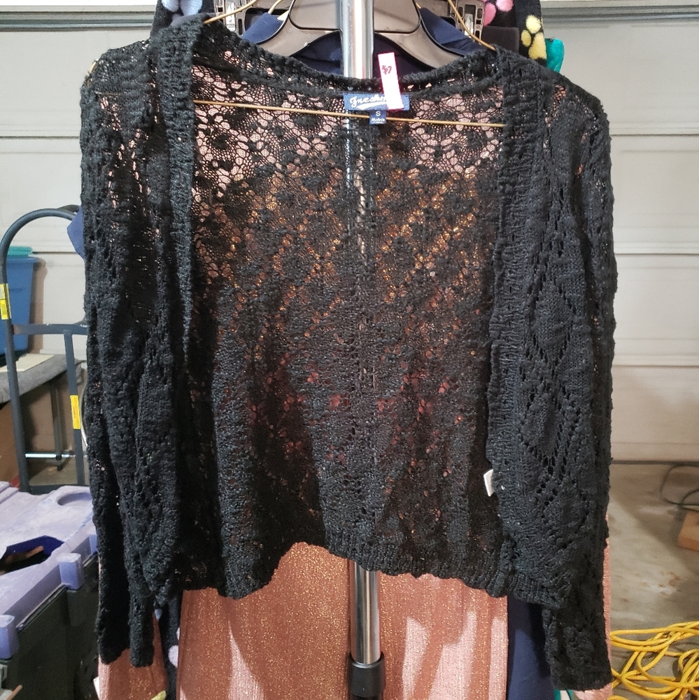 Lace See-Thru Cardigan S
